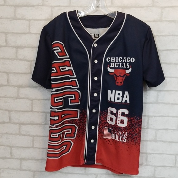 NBA Shirts | Nba Chicago Bulls Button Down Jersey Size Medium | Poshmark
